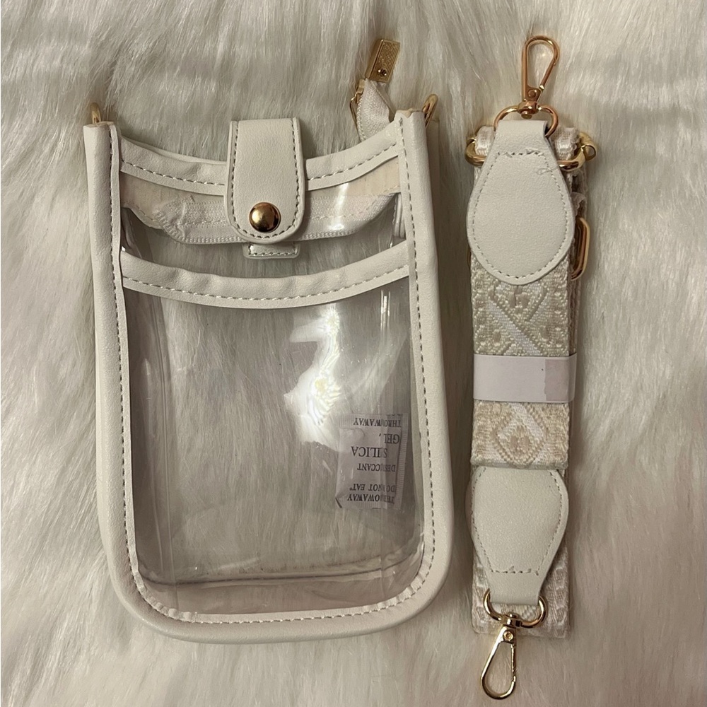 Modern & Chic Logan clear white crossbody bag